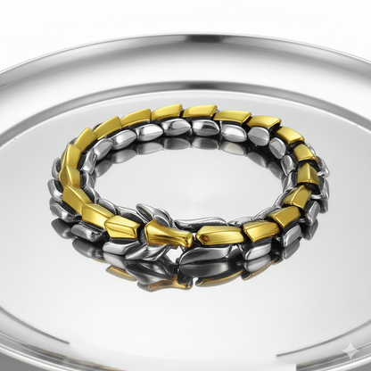 Striped Dragon Bracelet | Premium Alloy - For Men | Includes: Bracelet