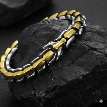 Striped Dragon Bracelet | Premium Alloy - For Men | Includes: Bracelet