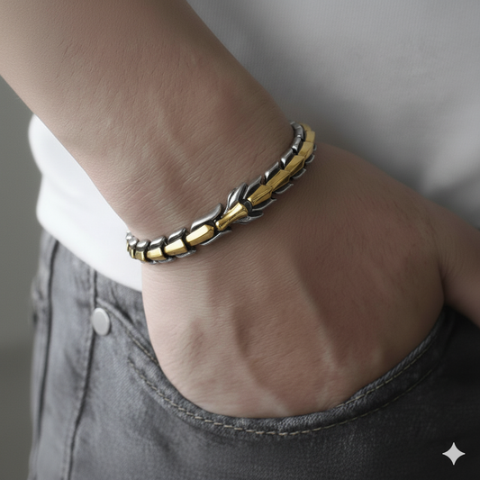 Striped Dragon Bracelet | Premium Alloy - For Men | Includes: Bracelet