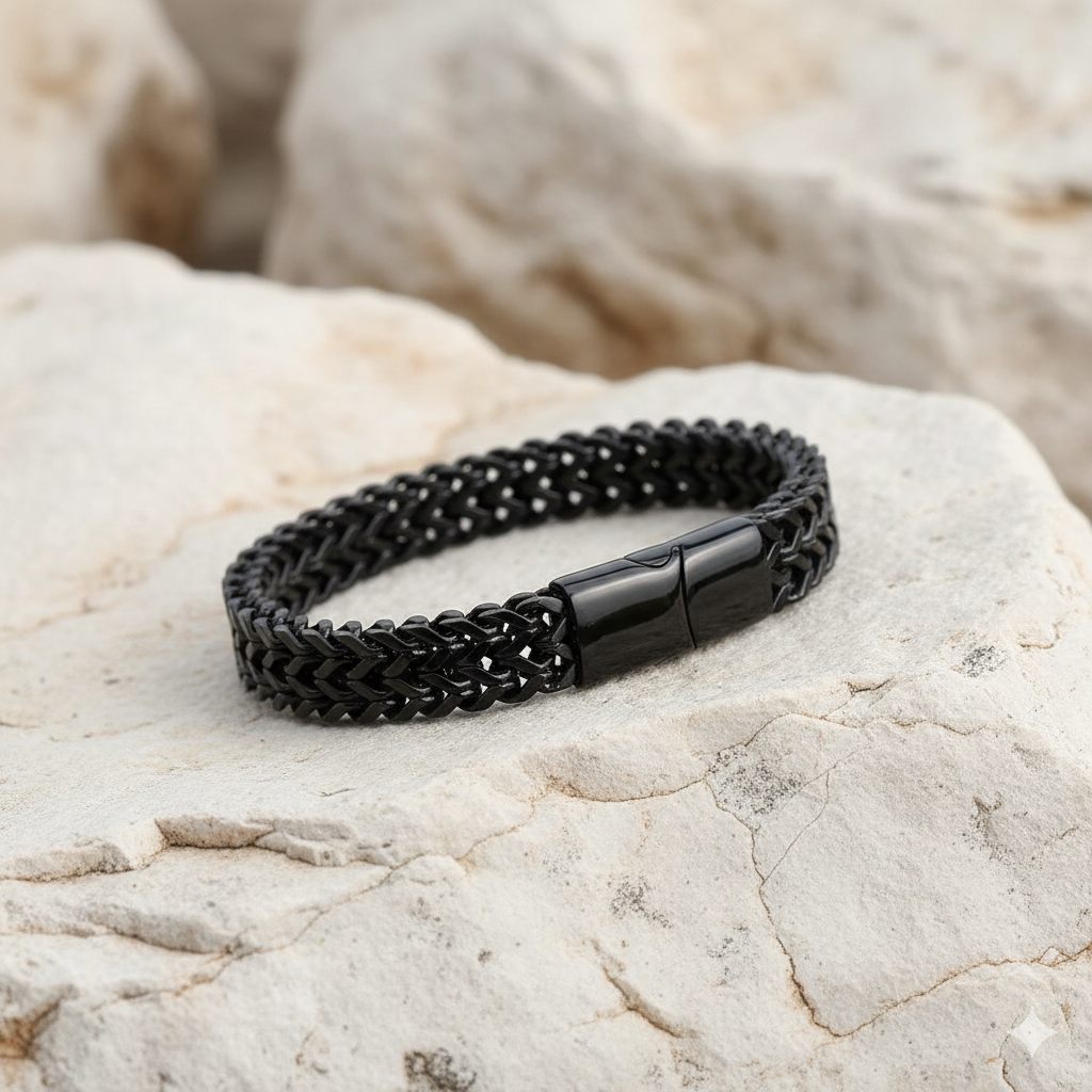 Mystic Black Bracelet | Stainless Steel - For Men | Includes: Bracelet