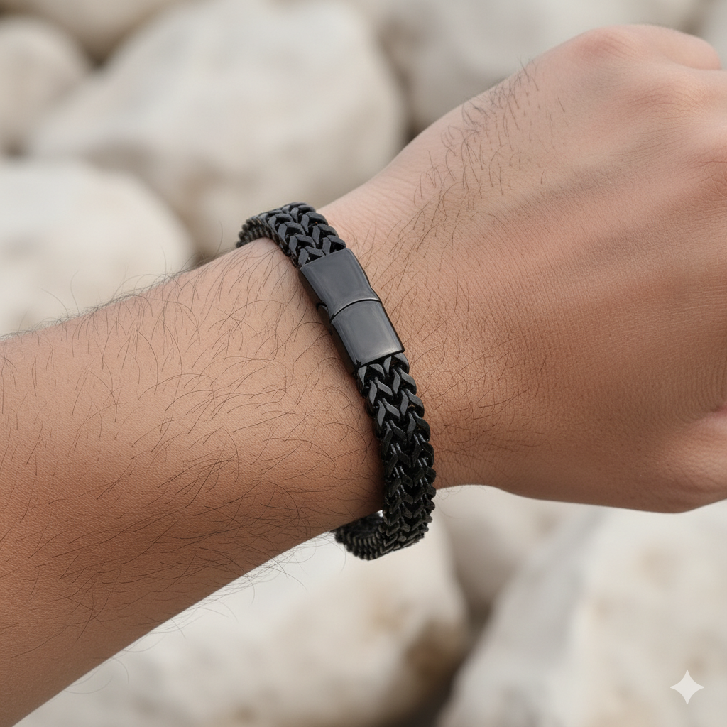 Mystic Black Bracelet | Stainless Steel - For Men | Includes: Bracelet