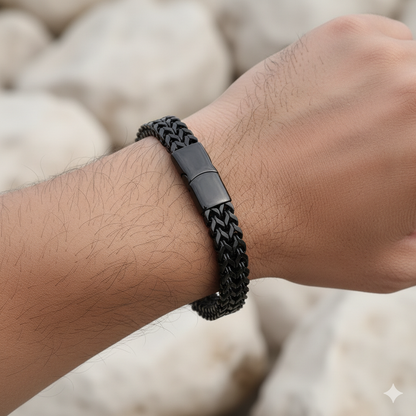 Mystic Black Bracelet | Stainless Steel - For Men | Includes: Bracelet