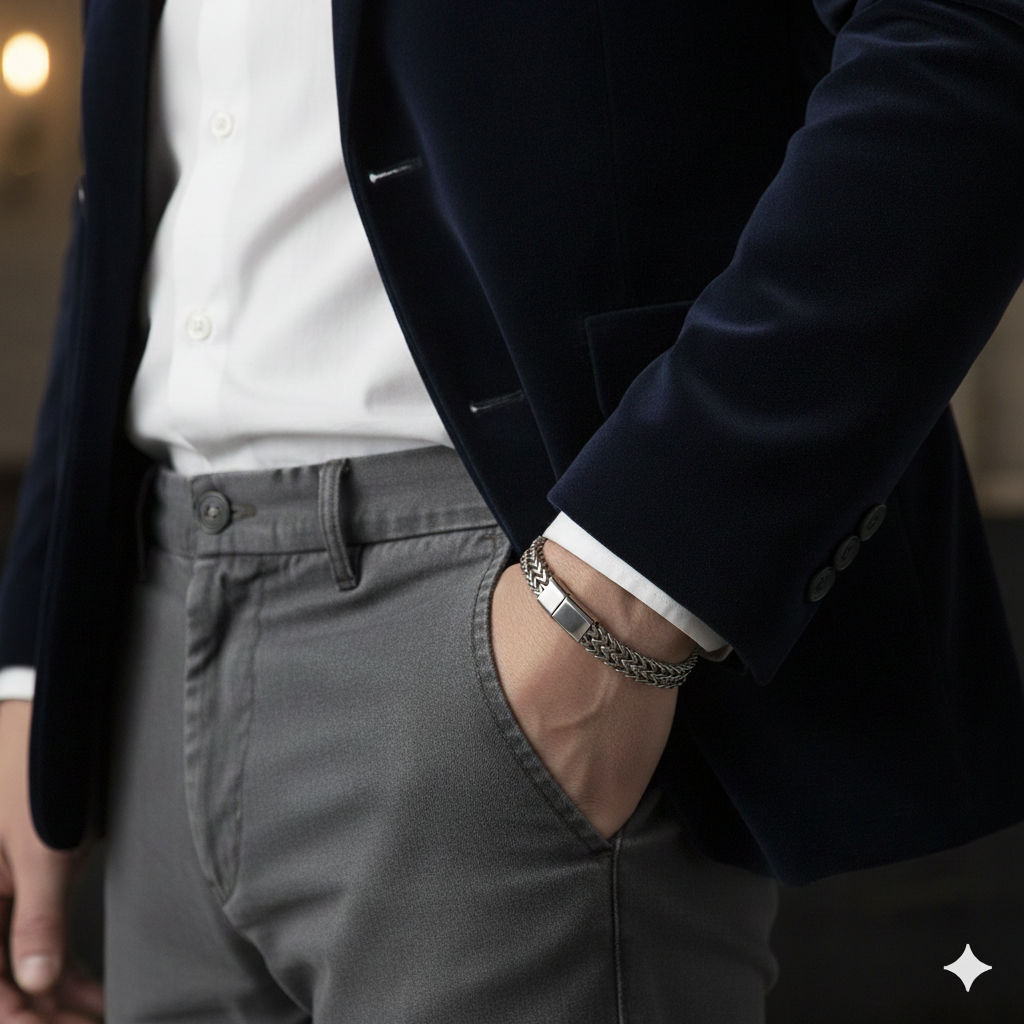 Strong Steel Woven Bracelet | Stainless Steel - For Men | Includes: Bracelet