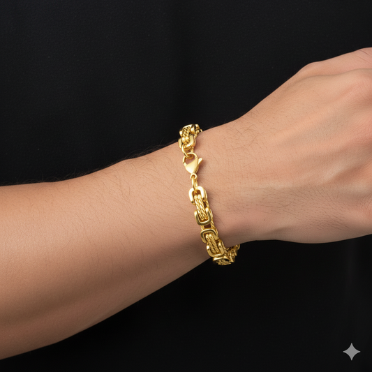 Funky Golden Rope Bracelet | Stainless Steel - For Men | Includes: Bracelet