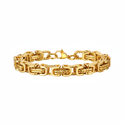 Funky Golden Rope Bracelet | Stainless Steel - For Men | Includes: Bracelet