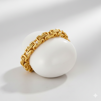 Funky Golden Rope Bracelet | Stainless Steel - For Men | Includes: Bracelet