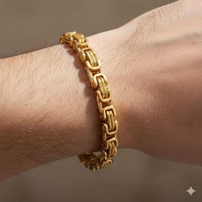 Funky Golden Rope Bracelet | Stainless Steel - For Men | Includes: Bracelet
