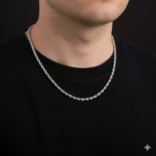 Titanium Steel Rope Necklace | Stainless Steel- For Men| Includes: Necklace