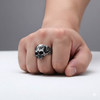 Viking Skull Ring | Stainless Steel– For Men | Includes: Ring