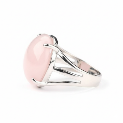 Love Bezel Ring Flexi Size | Rose Quartz – For Men | Includes: Ring