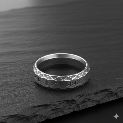Oxidised Viking Saga Ring | Stainless Steel– For Men | Includes: Ring