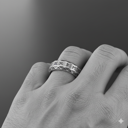 Oxidised Viking Saga Ring | Stainless Steel– For Men | Includes: Ring