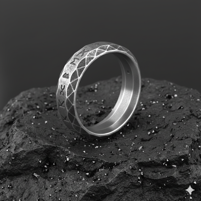 Oxidised Viking Saga Ring | Stainless Steel– For Men | Includes: Ring