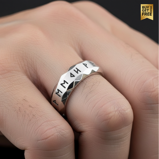 Titanium Viking Saga Ring | Stainless Steel– For Men | Includes: Ring