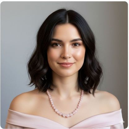 Gentle Love Necklace | Rose Quartz Stone - For Women | Includes: Necklace
