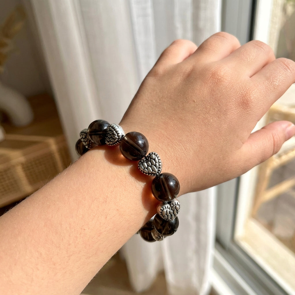 Dreamy Smokey Bracelet | Smokey Quartz - For Kids Girls | Includes: Bracelet