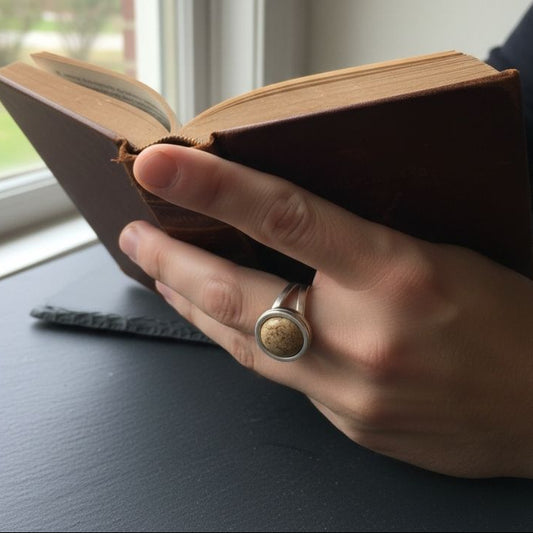 Grounding Adjustable Ring | Picture Jasper | Includes: Ring