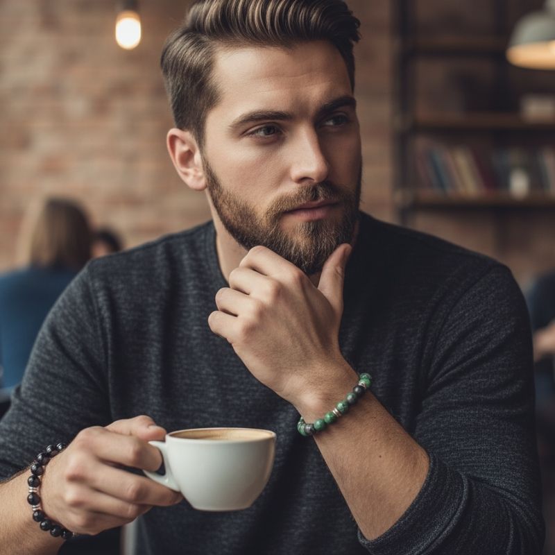 Healing Bracelet Set | Black Obsidian & Zoisite - For Unisex | Includes: Bracelets (Set of 2)