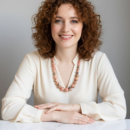 Heart Harmony Necklace | Rhodonite Stone - For Women | Includes: Necklace