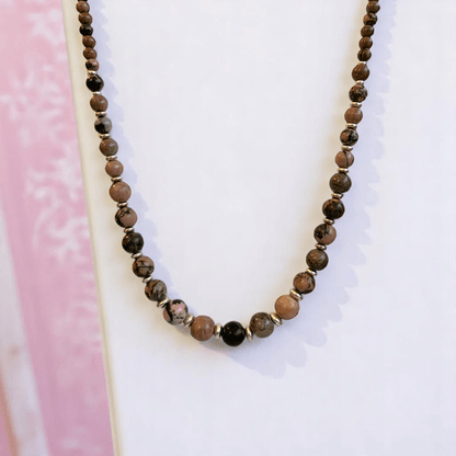 Love & Harmony Set | Rhodonite Stone - For Women | Includes: Necklace, Bracelet