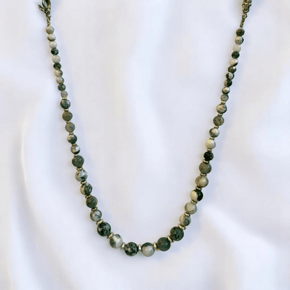 Earth Essence Set | Tree Agate Stone - For Women | Includes: Necklace, Bracelet
