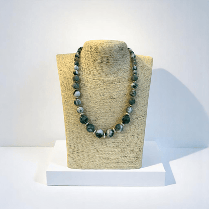 Earth Essence Set | Tree Agate Stone - For Women | Includes: Necklace, Bracelet