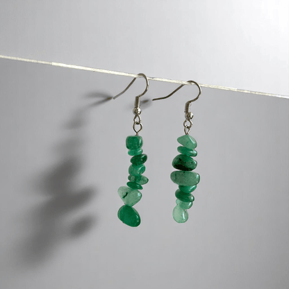 Lucky Aventurine Earrings | Aventurine Stone, Stainless Steel - For Women | Includes: Earrings