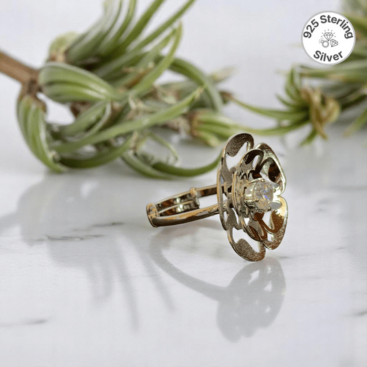 Petal Grace Ring | 925 Silver & Zircon - For Women | Includes: Ring