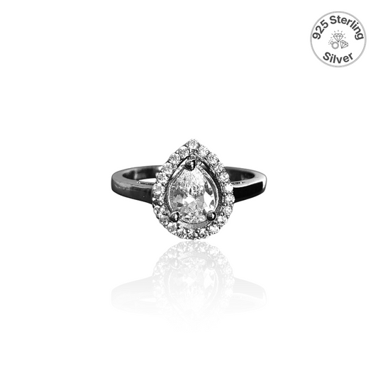 Lustrous Zircon Ring | 925 Silver & Zircon - For Women | Includes: Ring