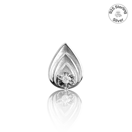 Dewdrop Leaf Ring | 925 Silver & Zircon - For Women | Includes: Ring