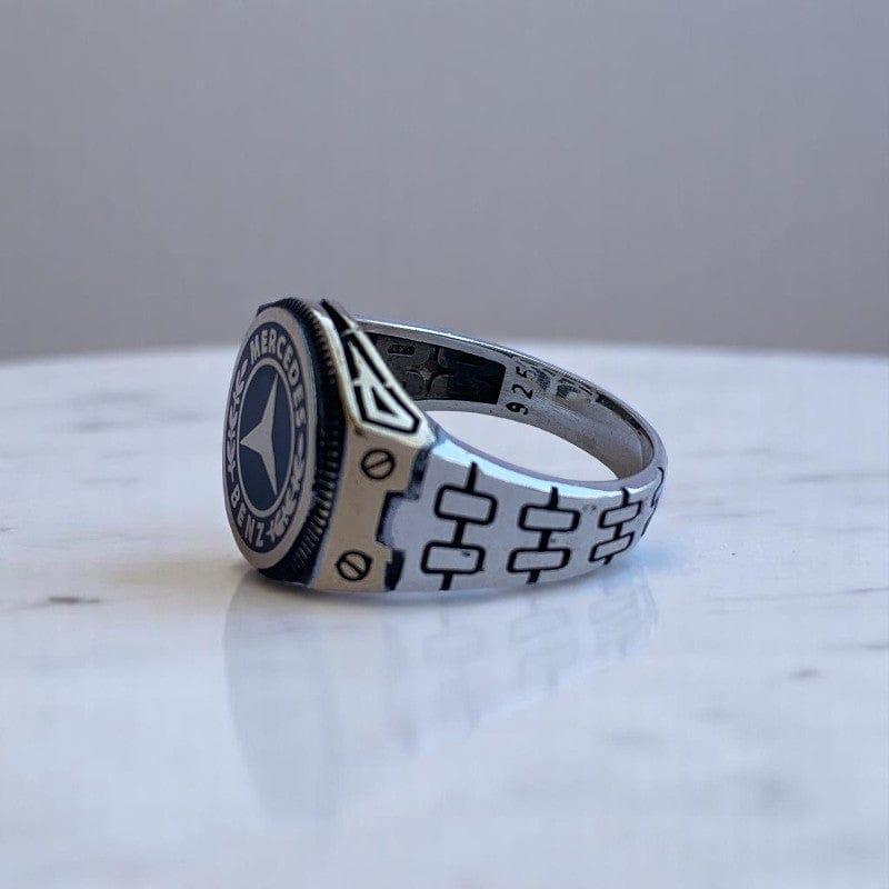 Bold Mercedes Ring | 925 Silver - For Men | Includes: Ring