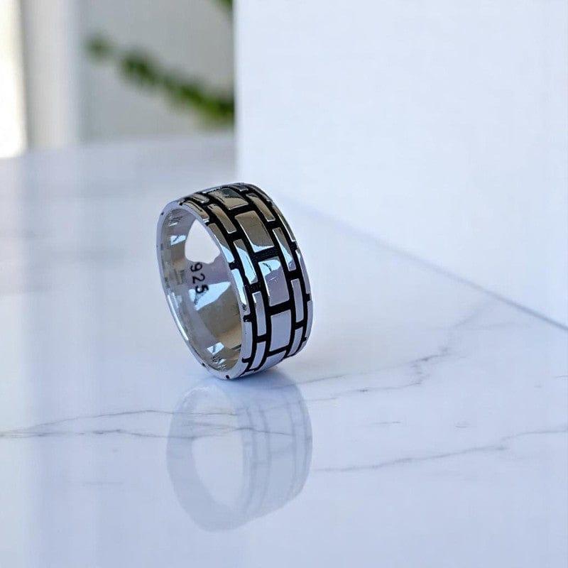 Architectural Masonry Ring | 925 Silver - For Men | Includes: Ring