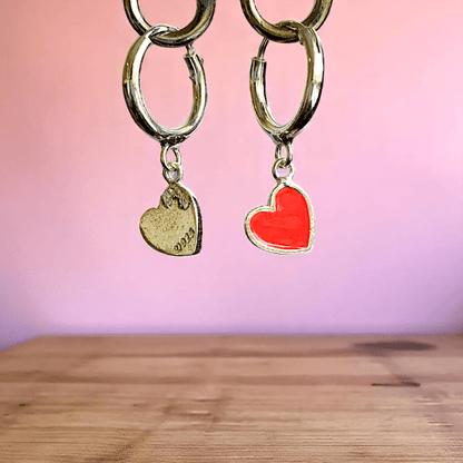Graceful Heart Earrings | 925 Silver - For Women | Includes: Earrings