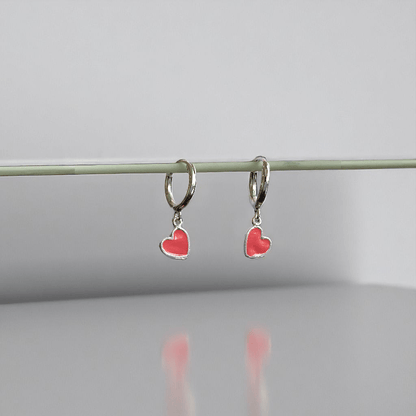 Graceful Heart Earrings | 925 Silver - For Women | Includes: Earrings