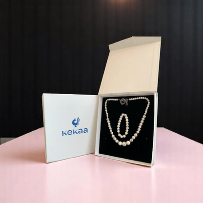 Calm Essence Set | White Howlite Stone - For Women | Includes: Necklace, Bracelet