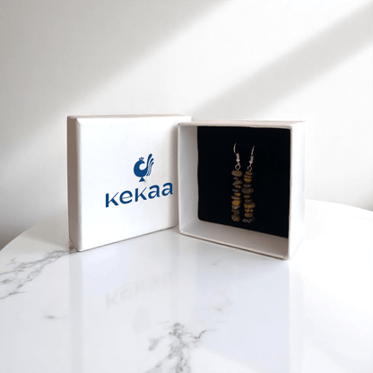 Wild Shine Earrings | Silver PVD Plated & Tiger Eye Chip - For Women | Includes: Earrings