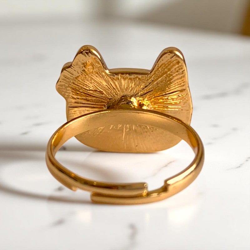 Purple Kitty Ring | Gold Plated Adjustable - For Girls | Includes: Ring