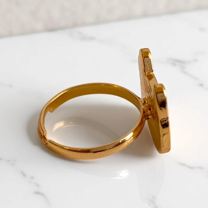 Purple Kitty Ring | Gold Plated Adjustable - For Girls | Includes: Ring