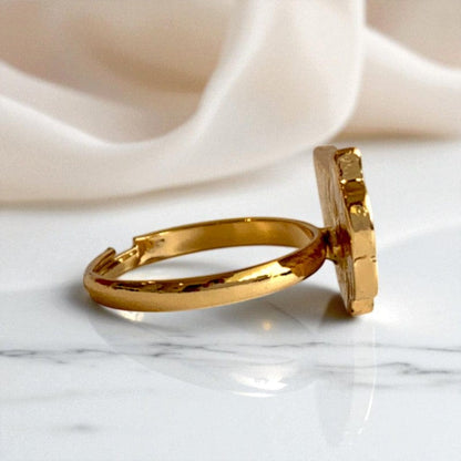 Cloud & Star Ring | Gold Plated Adjustable - For Girls | Includes: Ring