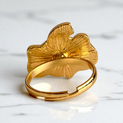Blue Baby Elephant Ring | Gold Plated Adjustable - For Girls | Includes: Ring