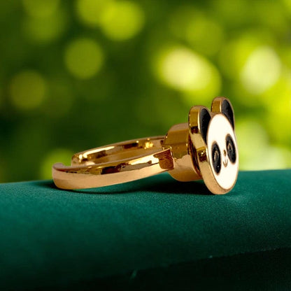 Spinning Panda Ring | 18K PVD Gold Plated - For Women | Includes: Ring