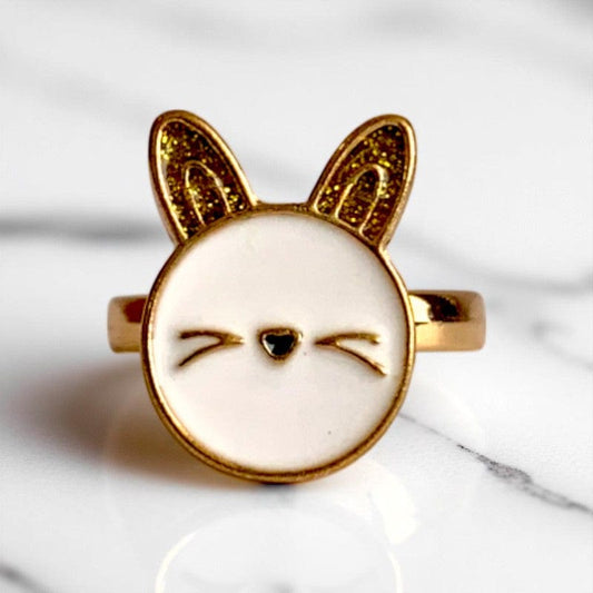 Spinning Bunny Ring | 18K PVD Gold Plated - For Women | Includes: Ring