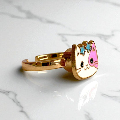 Spinning Kitty Ring | 18K PVD Gold Plated - For Women | Includes: Ring