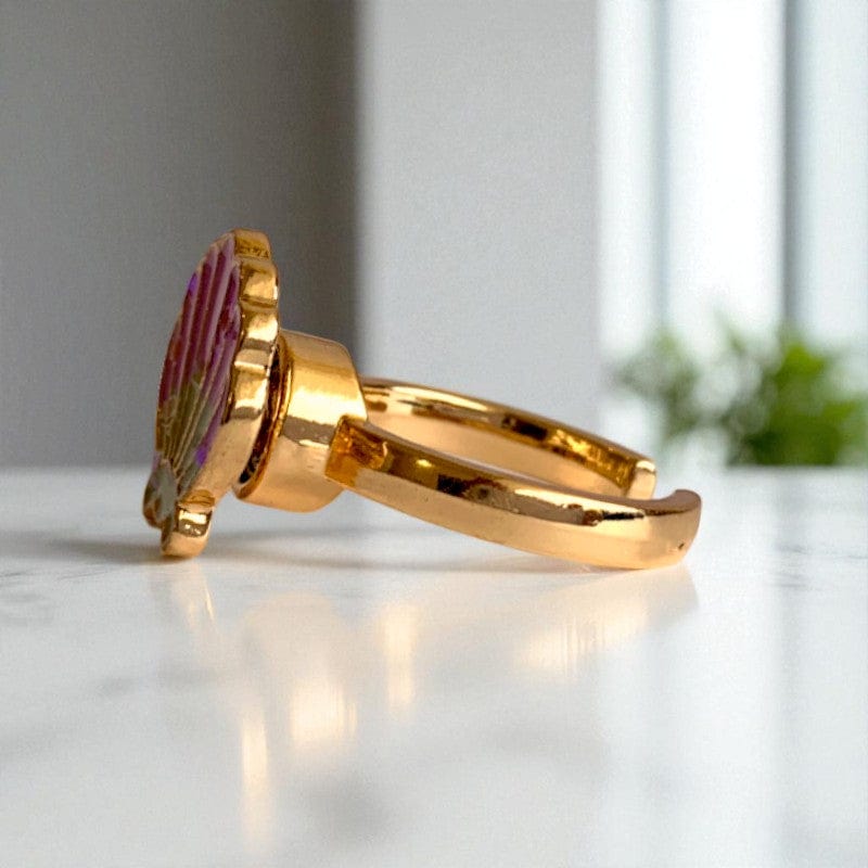 Spinning Seashell Ring | 18K PVD Gold Plated - For Women | Includes: Ring