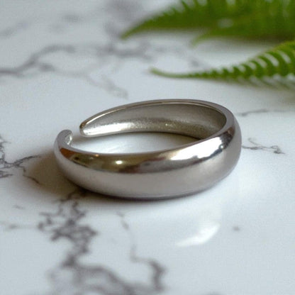 Funky Duo Adjustable Rings | PVD Silver plated - For Women | Includes: Rings (Set of 2)