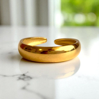 Funky Loop Adjustable Rings | 18K PVD Gold plated - For Women | Includes: Rings (Set of 2)