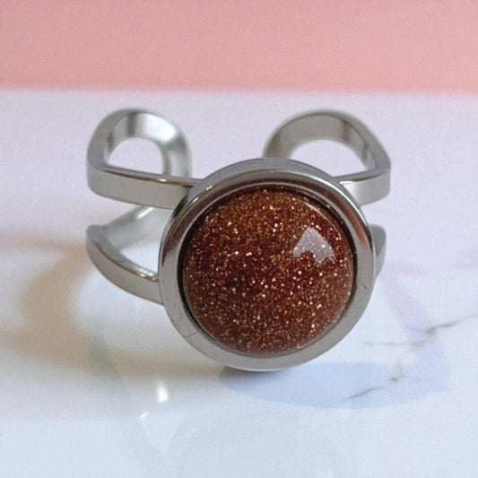 Adjustable Clarity Ring| Sunstone - For Unisex | Includes: Ring