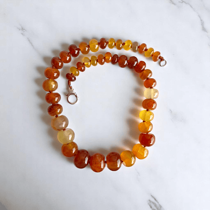 Sunny Summer Necklace | Carnelian Stone - For Women | Includes: Necklace