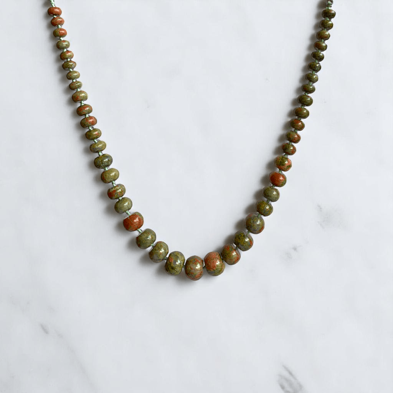 Serene Fusion Necklace | Unakite Stone - For Women | Includes: Necklace
