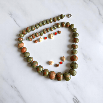 Serene Fusion Necklace | Unakite Stone - For Women | Includes: Necklace